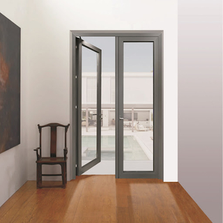 AU Market AS2047 Competitive Price Double Swings Door Aluminum Double Insulated Tempered Glazed Casement Doors Window