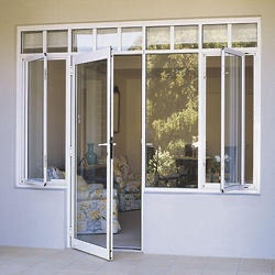 AS2047 Australia Standard Modern Design Aluminum Door Double Tempered Glass Customized Casement Doors Window