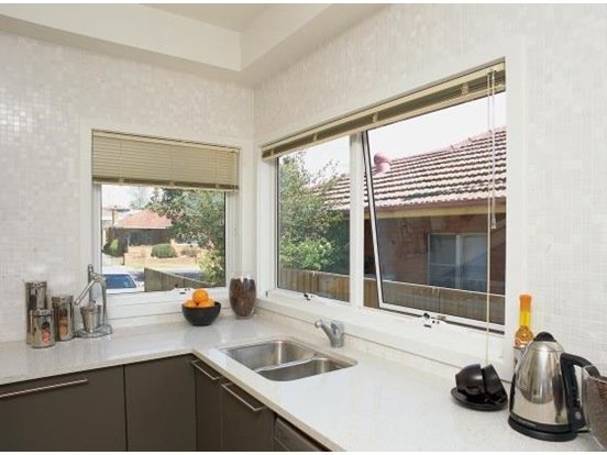 Aluminium Kitchen Awning Windows with Hollow Double Glass for Individual House
