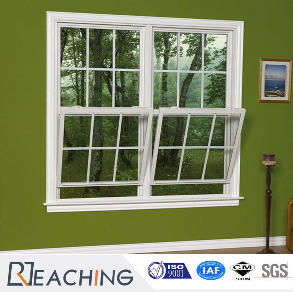 American Style UPVC Double Hung Window in Various Colors