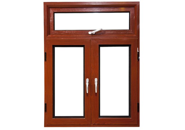 Wood Grain Color Aluminium Windows and Doors Double Insulating Tempered Glass Sound Proof