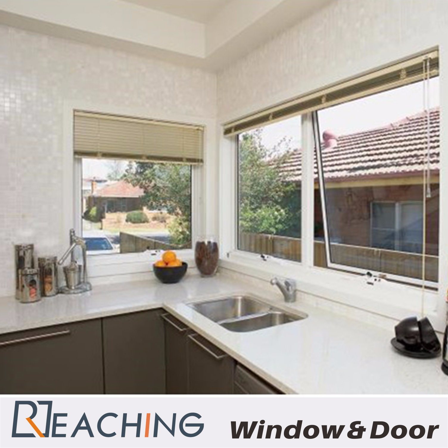 Aluminium Kitchen Awning Windows with Hollow Double Glass for Individual House