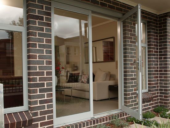 Modern Style Hinged Glass Door Aluminium