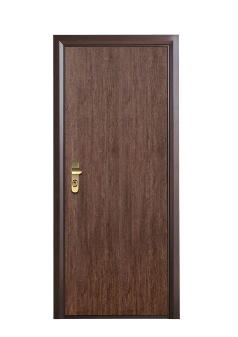 Interior Wooden Door Vinyl Finish Wood Grain Surface With