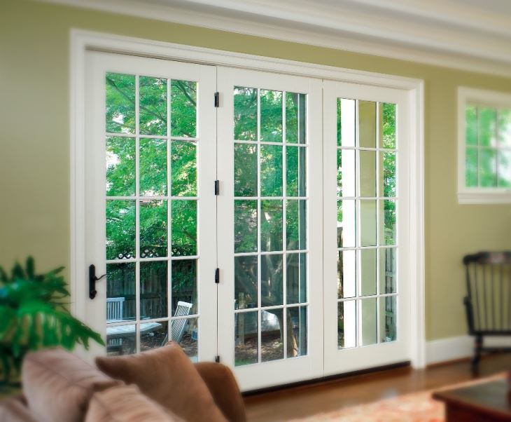 Horizontal Opening White UPVC Clear Fiberglass Doors for Balcony