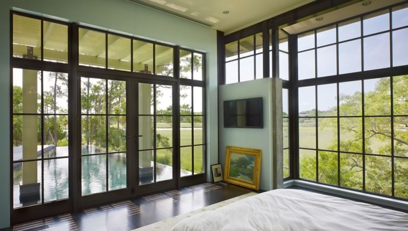 Various Color Fixed Scenery Window Grid Design