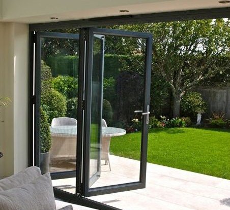 Modern Villa Folding Glass Door Space Save Aluminium Profile Windows