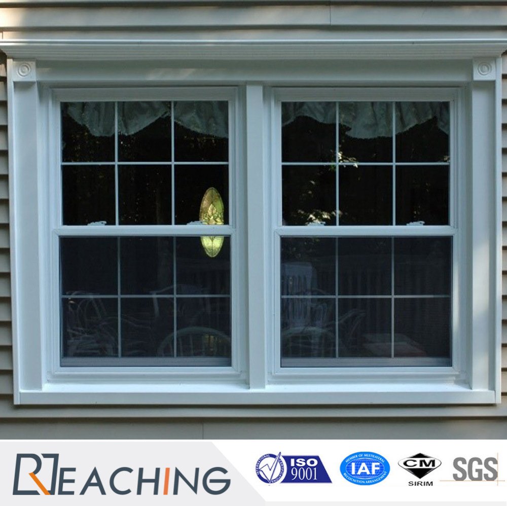 American Style UPVC Double Hung Window in Various Colors