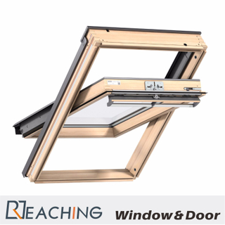 Golden Pivot Windows Revolved Open Low E Glass for Roof Using