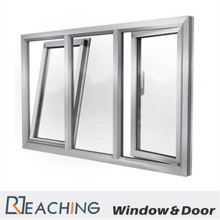 Sliver Aluminium Casement Window with Insulating Double Glass
