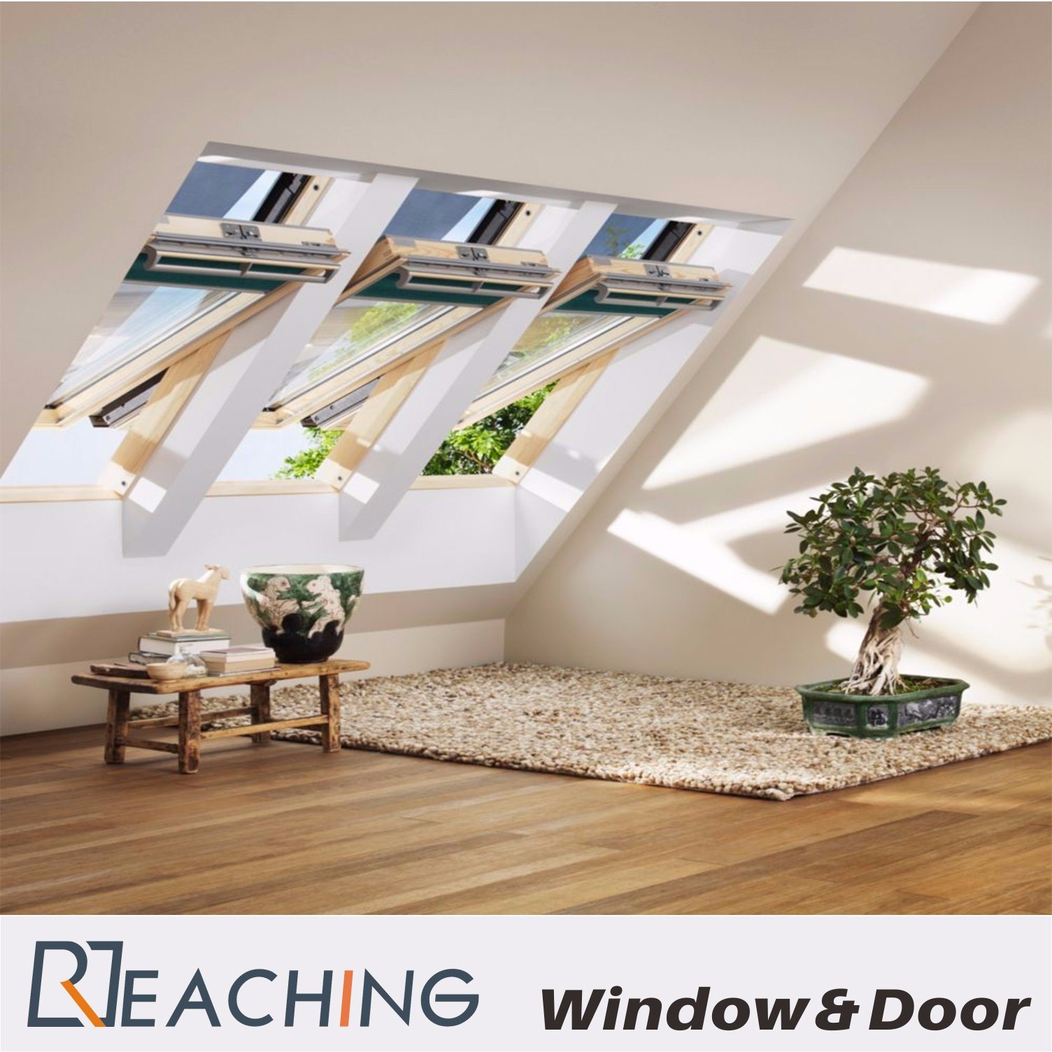 Revolved Window Witth High Clear Tempered Glass Sound Proof Thermal Break Design