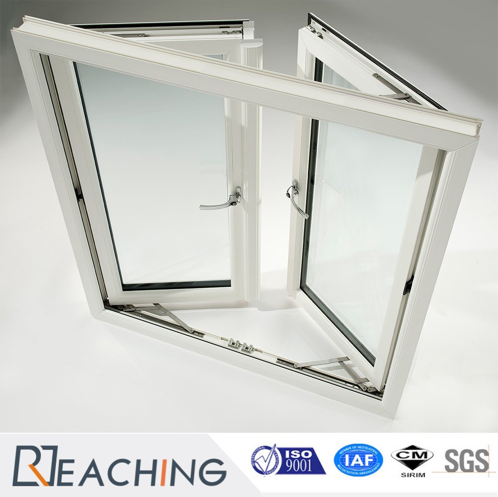 UPVC Profile 60mm Series Casement Window with 2 Sashes