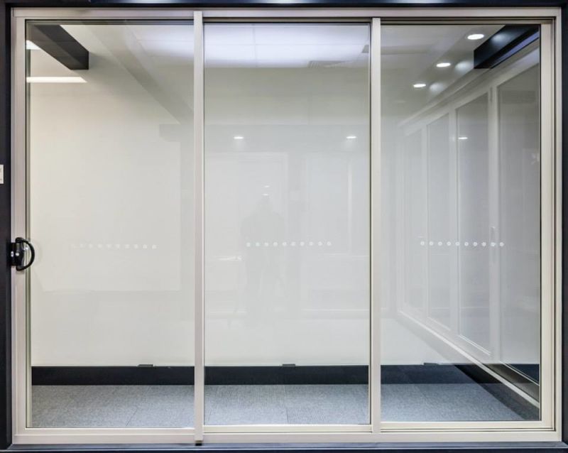 Nice Thin Aluminium Frame High Clear Doubl Glass Sound-Proof Door