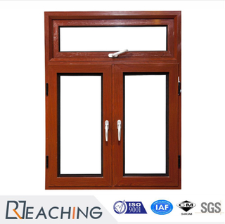 Wood Grain Color Aluminium Windows and Doors Double Insulating Tempered Glass Sound Proof