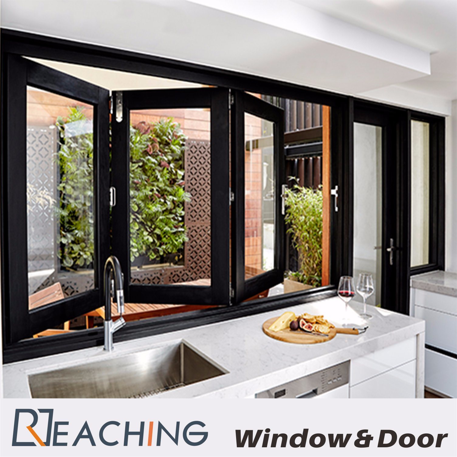Kitchen Aluminium Windows And Doors Folding Open With Water Proof Kitchen Aluminium Windows And Doors Folding Open With Water Proof Durable Hardware