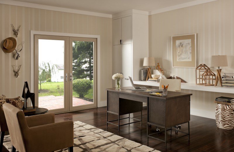 Residential Aluminium Door Swing Open with Low-E Glass