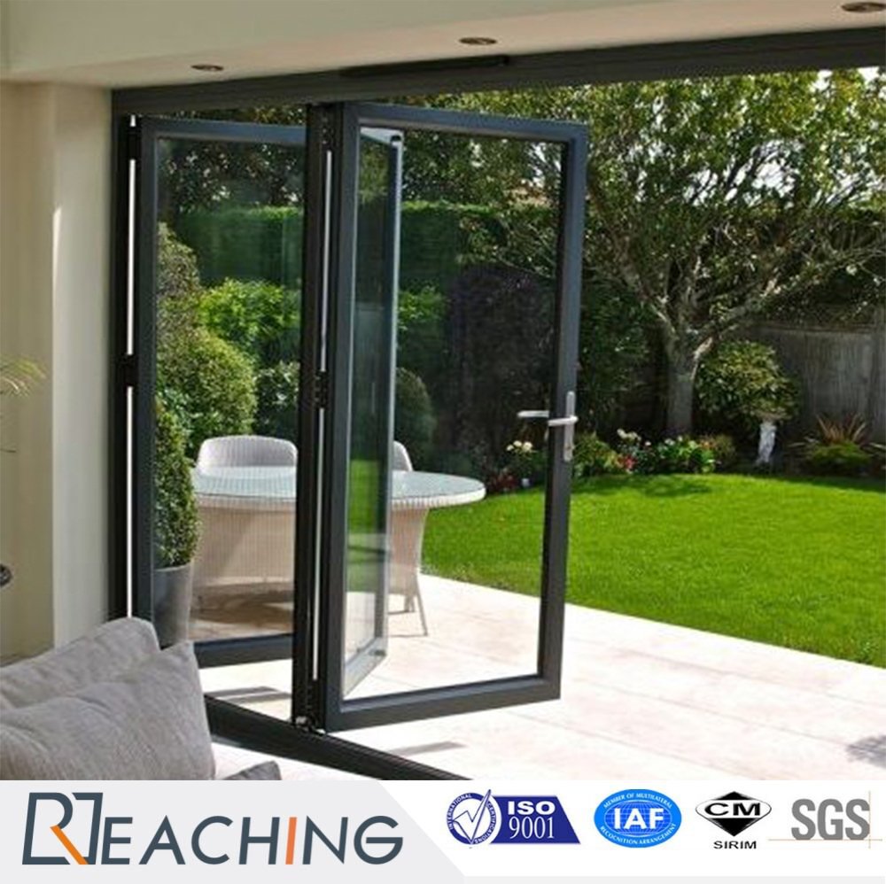 Modern Villa Folding Glass Door Space Save Aluminium Profile Windows